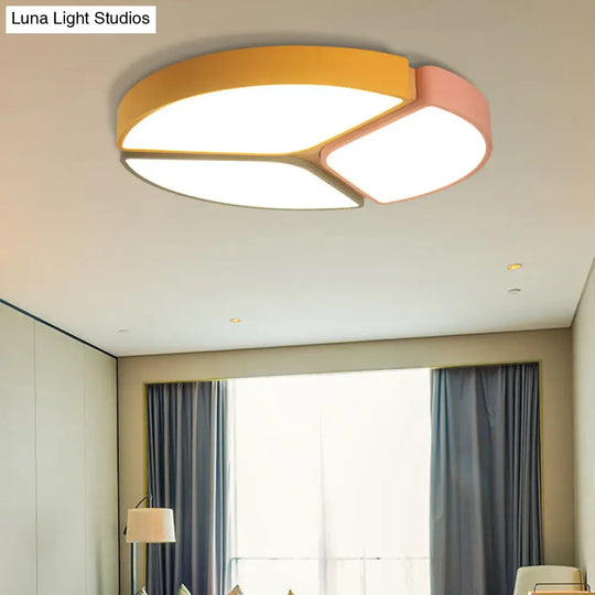 16/19.5/23.5 Macaron Metallic Led Flushmount Light - Warm/White