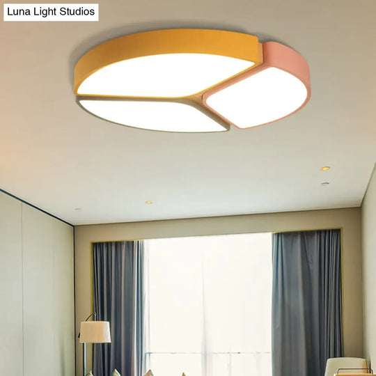 16’/19.5’/23.5’ Macaron Metallic Led Flushmount Light - Warm/White