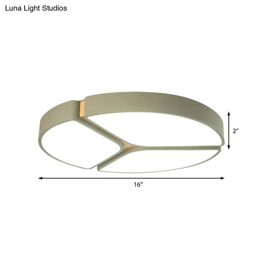 16’/19.5’/23.5’ Macaron Metallic Led Flushmount Light - Warm/White