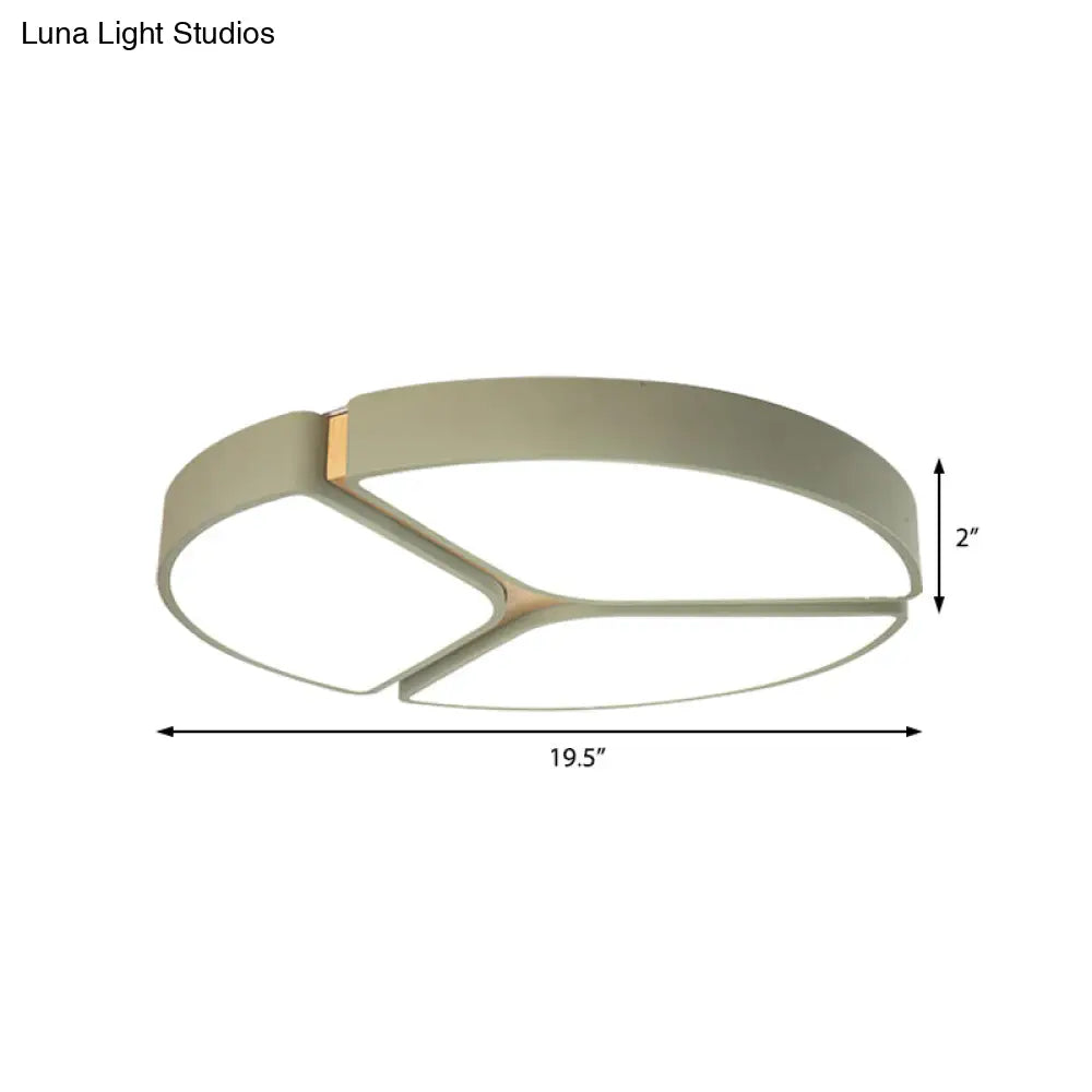 16/19.5/23.5 Macaron Metallic Led Flushmount Light - Warm/White