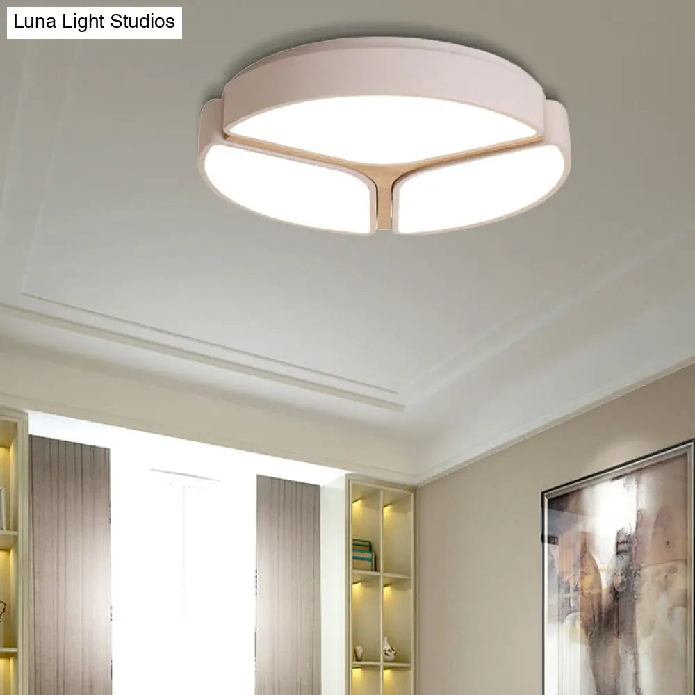 16/19.5/23.5 Macaron Metallic Led Flushmount Light - Warm/White White / 16