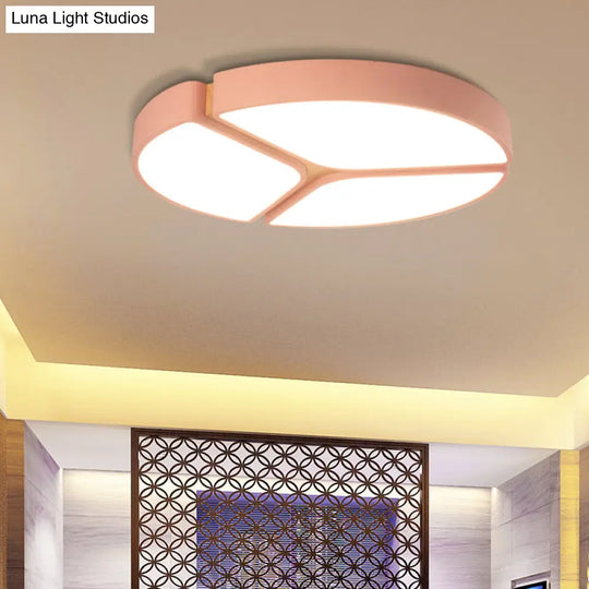 16’/19.5’/23.5’ Macaron Metallic Led Flushmount Light - Warm/White