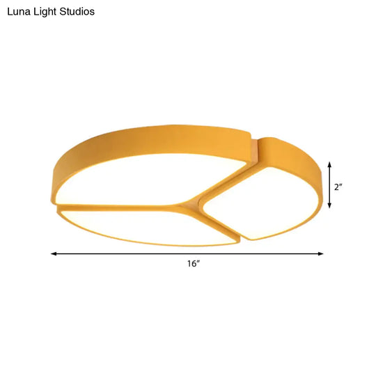 16’/19.5’/23.5’ Macaron Metallic Led Flushmount Light - Warm/White