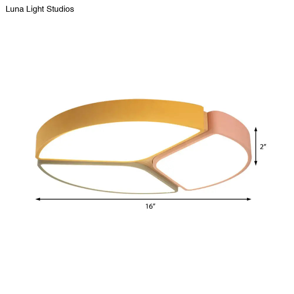 16’/19.5’/23.5’ Macaron Metallic Led Flushmount Light - Warm/White