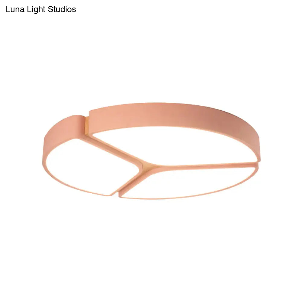 16/19.5/23.5 Macaron Metallic Led Flushmount Light - Warm/White
