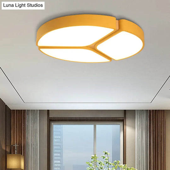 16’/19.5’/23.5’ Macaron Metallic Led Flushmount Light - Warm/White