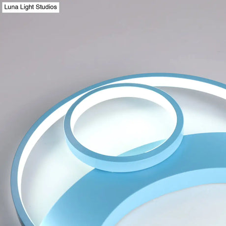 16’/19.5’ Bear Shaped Ceiling Light For Kids Bedroom - Led Silicone Flush Mount Lamp In