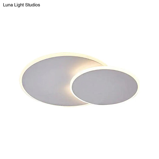16/19.5 Creative Flush Mount Light With Overlapping Design - Modern Acrylic Round/Square/Triangle