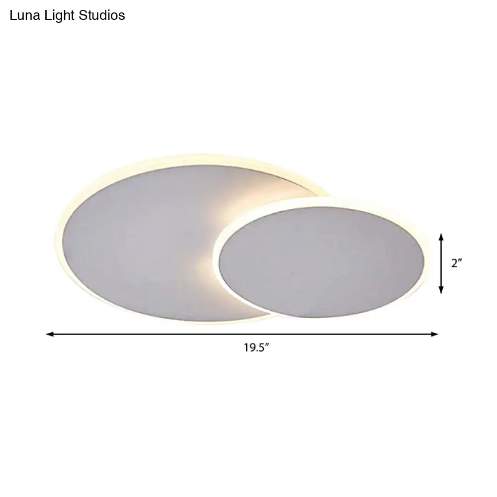 16/19.5 Creative Flush Mount Light With Overlapping Design - Modern Acrylic Round/Square/Triangle