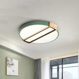 16’/19.5’ Nordic Led Flushmount Ceiling Light - White/Grey/Green Round Acrylic Shade Green / 16’
