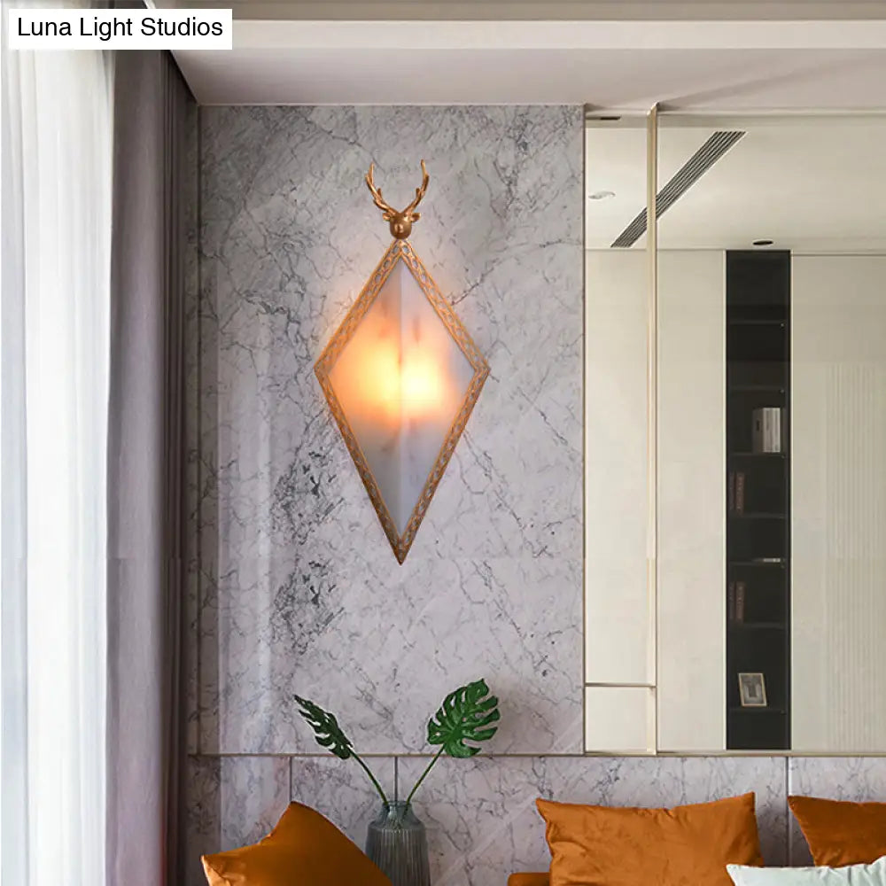 16/19 H Panel Plastic Wall Mount Traditional 1-Light Flush Lamp In White For Living Room Lighting