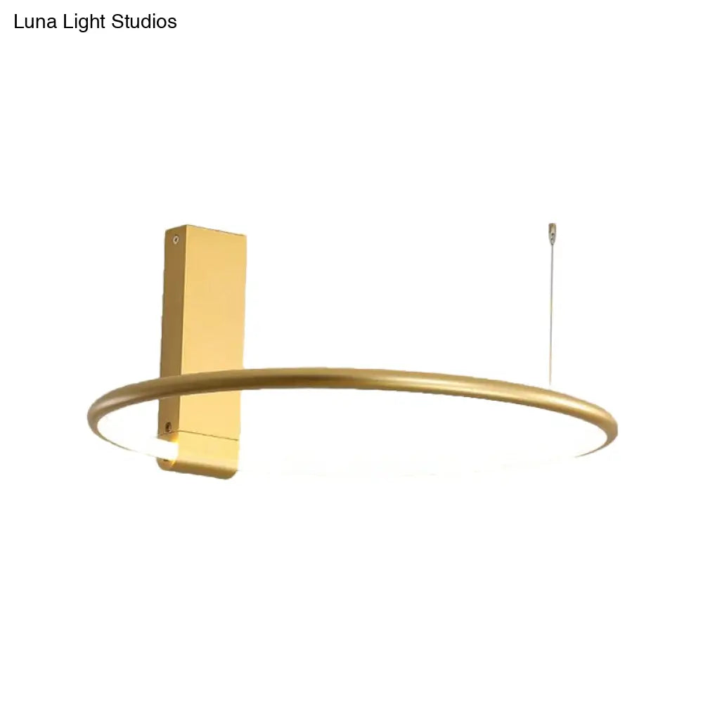 16’/23.5’ Wide Ring Led Flush Mount Ceiling Lamp In Modern Metallic Black/White/Gold Finishes