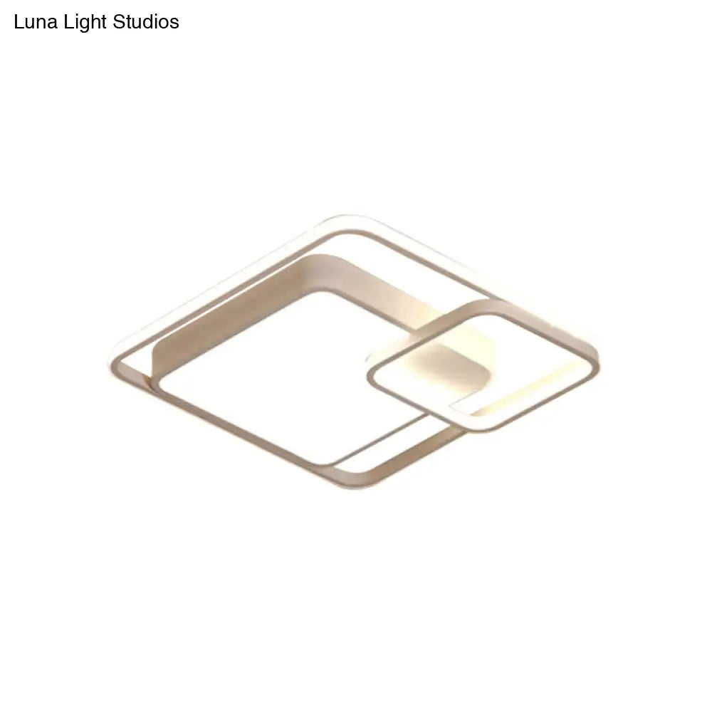 16-35.5’ W Modern White Rectangle Ceiling Light With High Penetrated Acrylic Led - Flushmount In