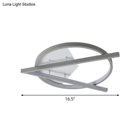16.5/20.5 W Hotel Led Flush Light Simplicity Grey Ceiling Mount Lamp