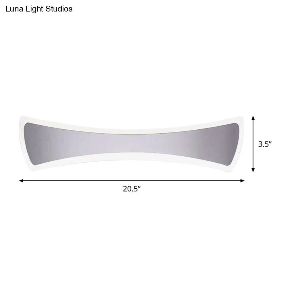 16.5/20.5 Wide Waterproof Led Bowtie Vanity Wall Sconce For Minimalist Bathroom Lighting Warm/White