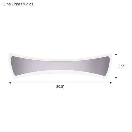 16.5/20.5 Wide Waterproof Led Bowtie Vanity Wall Sconce For Minimalist Bathroom Lighting Warm/White
