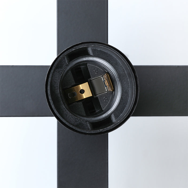 Industrial Trapezoid Pendant Light With Clear Glass & Black Finish 7’/12’ Wide