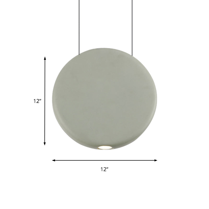 Modern Nordic Resin Pendant Lamp In Black/Grey/Green With Led Warm/White Light 3 Sizes