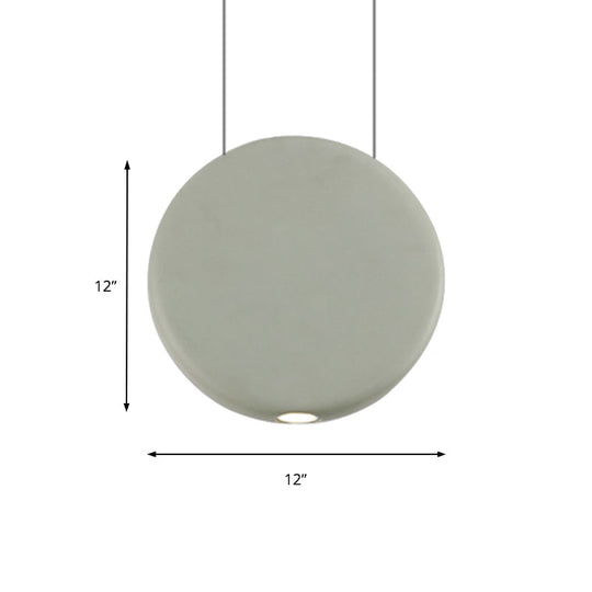 Modern Nordic Resin Pendant Lamp In Black/Grey/Green With Led Warm/White Light 3 Sizes