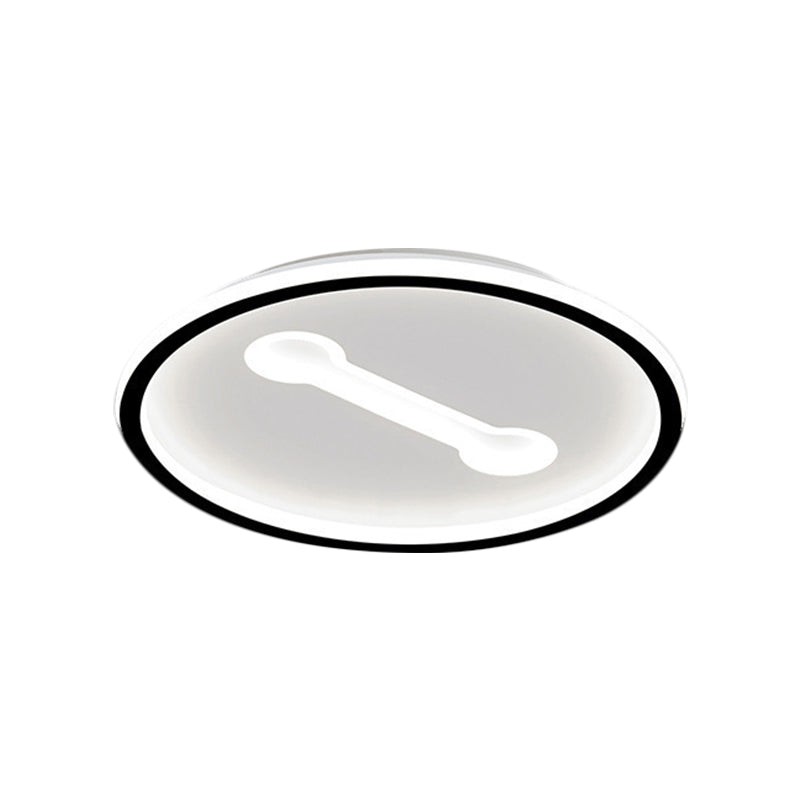 Ultra-Thin Round Metallic Flush Light Nordic Black/Gold Led Mount Fixture Warm/White 16/19.5 Dia