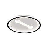 Ultra-Thin Round Metallic Flush Light Nordic Black/Gold Led Mount Fixture Warm/White 16/19.5 Dia