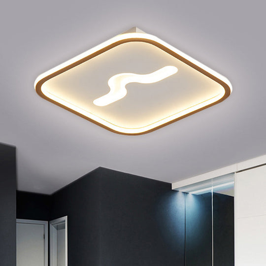 Nordic 16’/19.5’ Flush Mount Led Ceiling Light In Metal Black/Gold With Warm/White Gold / 16’ Warm