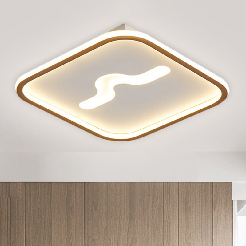 Nordic 16’/19.5’ Flush Mount Led Ceiling Light In Metal Black/Gold With Warm/White