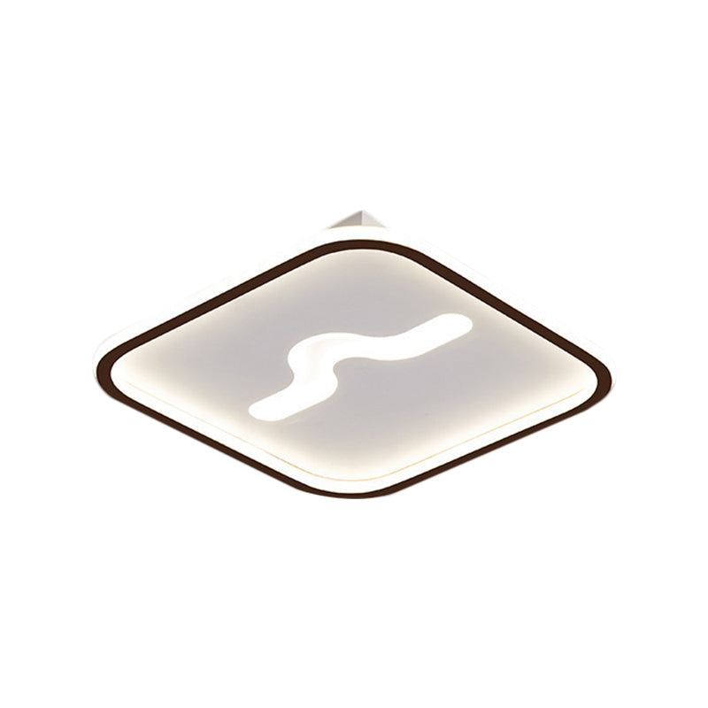 Nordic 16’/19.5’ Flush Mount Led Ceiling Light In Metal Black/Gold With Warm/White