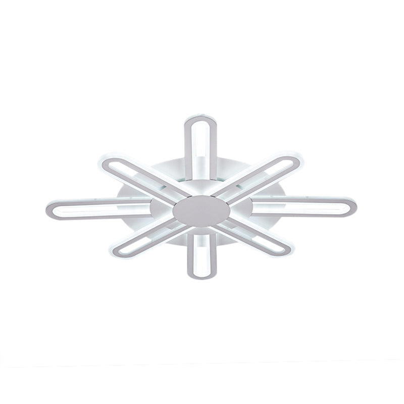 Contemporary Metallic Blossom Flush Mount Led Light In Warm/White - 29.5’/34’/30.5’ Wide