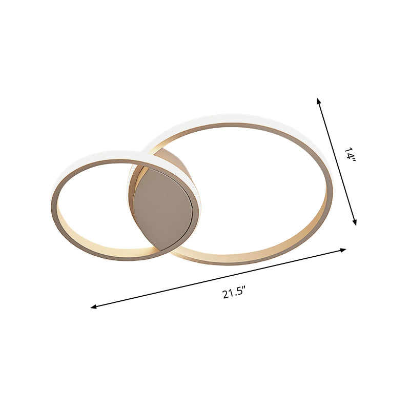 White Light Circular Flush Mount Led Ceiling Fixture (14’/19’/21.5’) For Hallways And Corridors