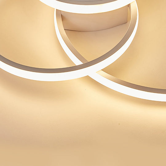 White Light Circular Flush Mount Led Ceiling Fixture (14’/19’/21.5’) For Hallways And Corridors