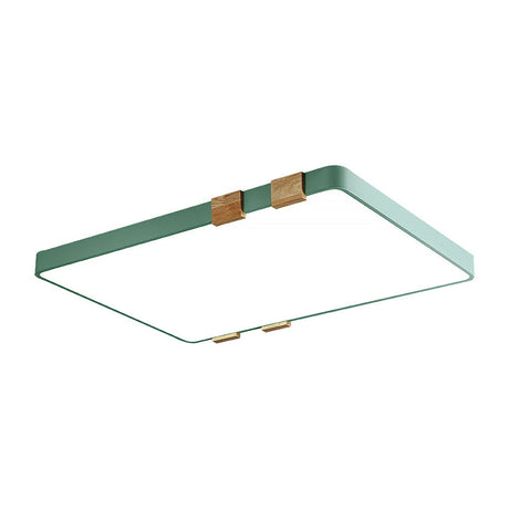 Modern Nordic Acrylic Flush Mount Ceiling Light Fixture - 1-Light Rectangular Lamp In