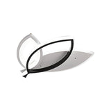 Kids Bedroom Ceiling Light Fixture: Acrylic Flush Mount With Leaves Design - Black/Orange Led