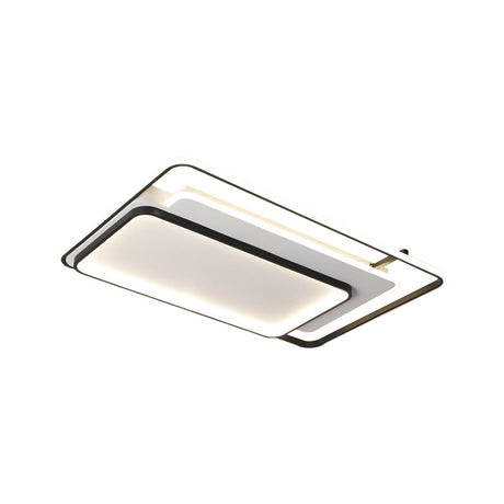Modern Metal Rectangle/Square Led Ceiling Flush Mount In Warm/White Light Various Sizes