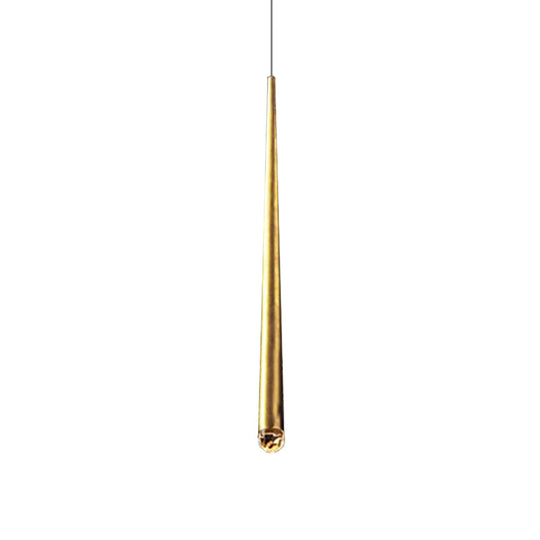 Modern Metal Led Ceiling Pendant Light - Adjustable Cord Black/Brass Ideal For Minimalist Living