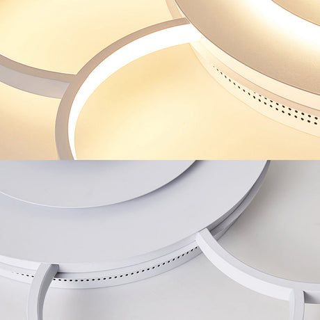 31.5’/39’ Flower Flushmount Acrylic Led White Ceiling Light In Warm/White/Natural - Simple & Wide