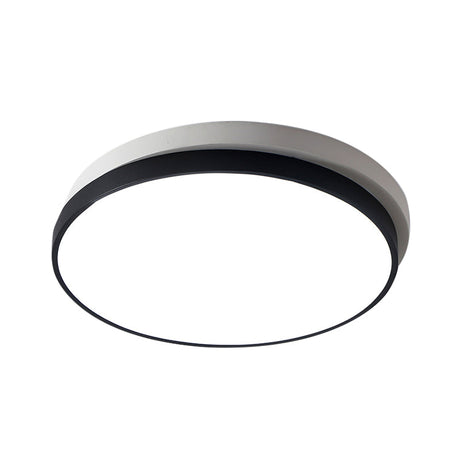 Modern Metal Flush Mount Ceiling Light Fixture With Led Acrylic Shade - Black 11/15/19 Diameter