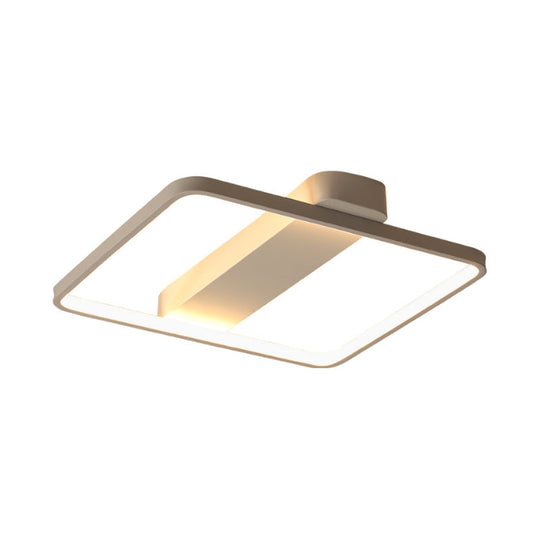 Rectangular Led Flush Light: Modern Acrylic Ceiling Fixture (18’/21.5’/25.5’) With Warm/White