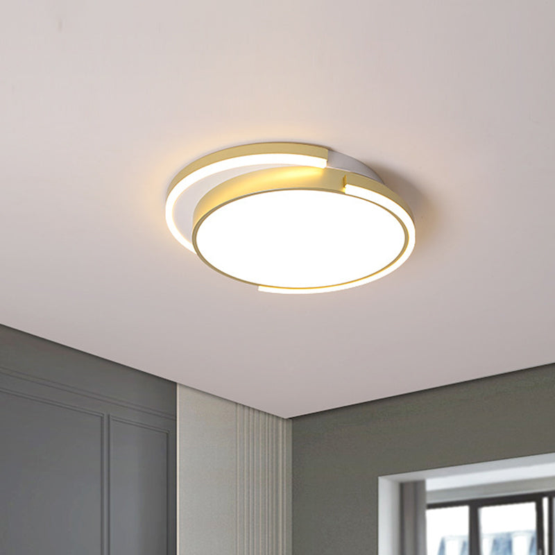 18’/22.5’ Gold Metal Led Ceiling Flush Mount Light Fixture