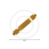 Contemporary Led Gold Ceiling Fixture - Iron Rings And Oblong Flush Lamp 16’/19.5’ W Warm/White