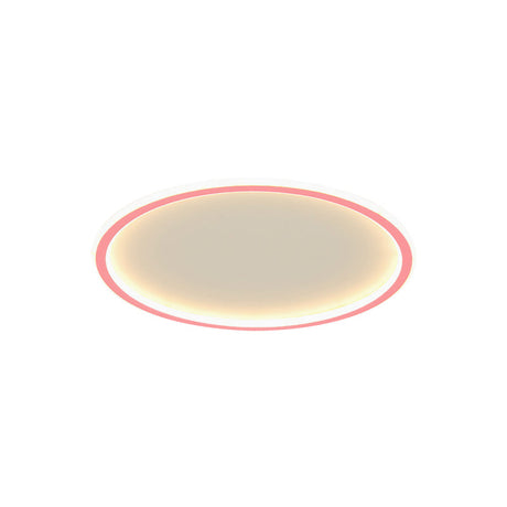 Minimalist Pink/Blue Led Flush Mount Ceiling Light For Bedroom