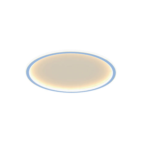 Minimalist Pink/Blue Led Flush Mount Ceiling Light For Bedroom