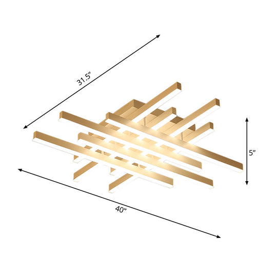 Modern Led Flushmount Lighting For Living Room - 31’/39’ Wide Traverse Acrylic Shade Lamp In