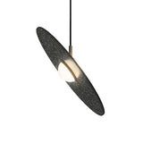 Ufo Shaped Pendant Lamp Modern Concrete 1 Light Black/White/Pink Hanging Ceiling