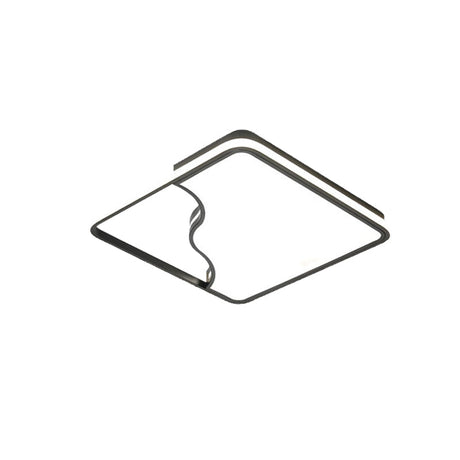 Modern Led Ceiling Light Fixture For Bedroom - Simple Acrylic Design Black/White 16/19.5/35.5 W