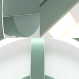 Modern Acrylic Ring Flush Mount Ceiling Light In Black/White/Blue For Living Room - Warm/White