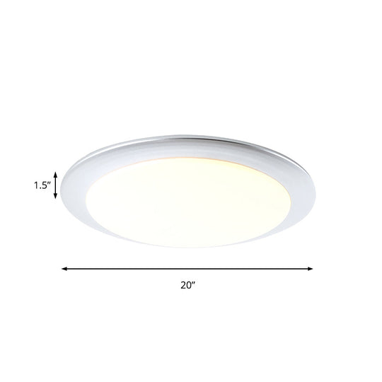 Nordic Acrylic Gold/Silver Flush Ceiling Light With Integrated Led - Bedroom Lamp 16’/20’ Dia