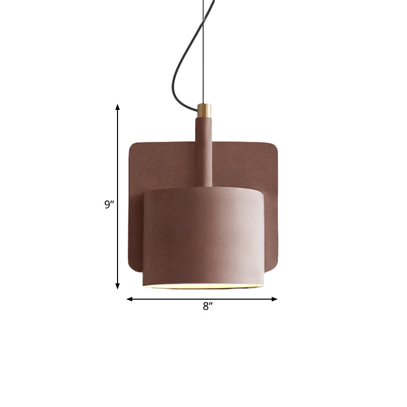 Geometric Industrial Cement Pendant Light - Grey/Beige/Pink 1-Light 6’/8’/9’W