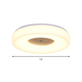 Modern Flush Ceiling Light - Wood And Acrylic Construction Led 8/13/15/19 Wide Warm Lighting Ideal