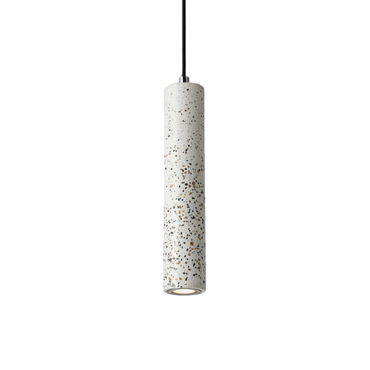 Nordic Concrete Pendant Light - 1-Light Black/White/Yellow Suspension